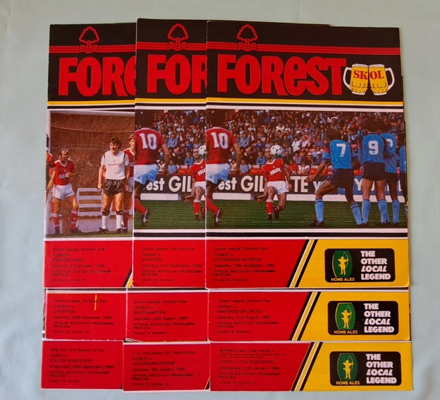 14 X 1973-74 Nottingham Forest Home Collectable Football Programmes £11 ...