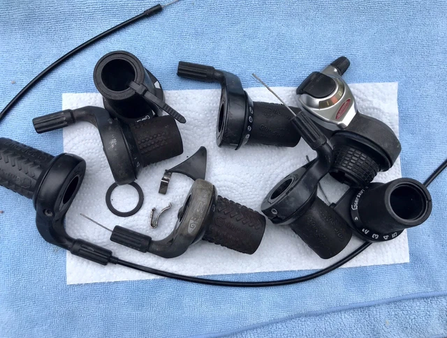 Grip Shift Lot Working And Parts Twist Shifters Vintage 90's SRAM Shimano SRT400