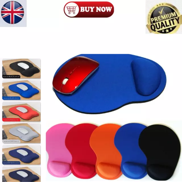 Computer  Black Comfort Wrist Gel Rest Support Mat Mouse Mice Pad for PCs Laptop