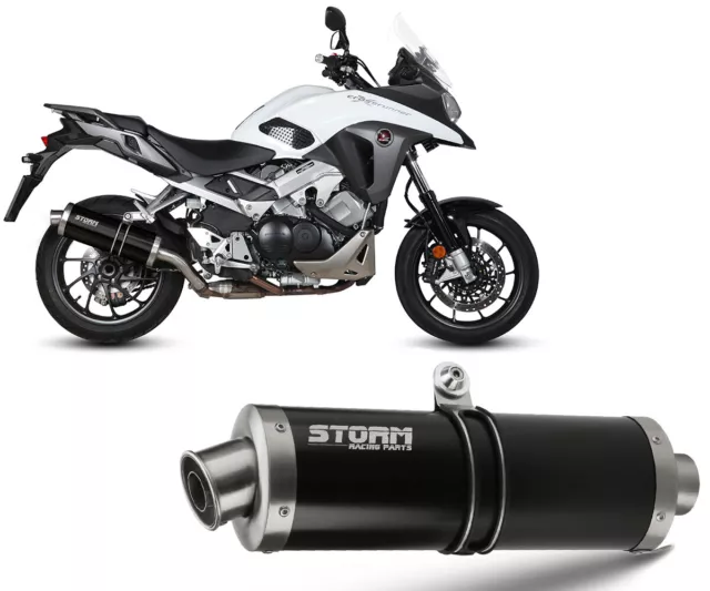 Exhaust Storm by Mivv Muffler Oval Nero Steel for Honda Cbr 900 Rr 1992 > 1995