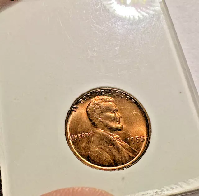 1955-P GEM BU Lincoln Wheat 1c ~ Super High Grade ~ Slabbed ~ Bargain!