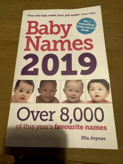 Baby Names 2019 by Ella Joynes NEW paperback book