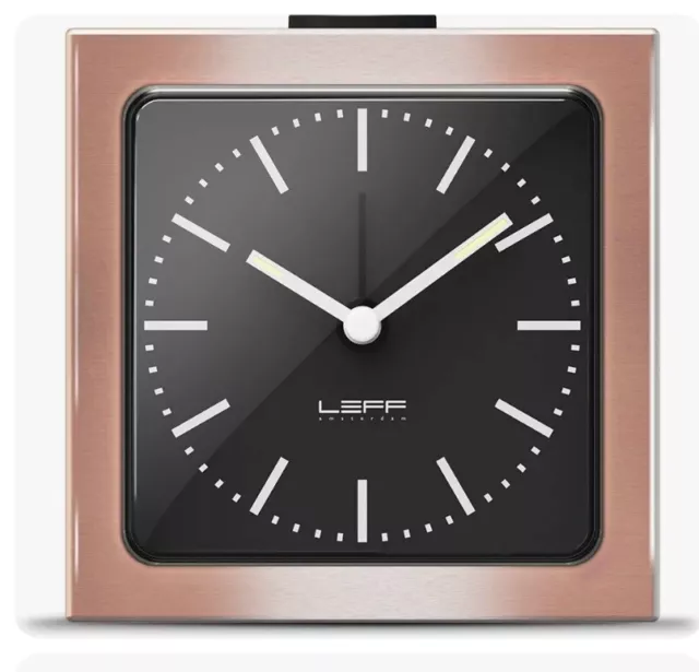 LEFF amsterdam Copper/Black Block Alarm Clock LT90201