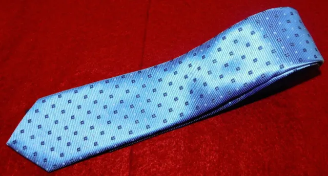 Boy's Lord & Taylor Light Blue/Blue Dots Motif Tie - Nwt - Designer Ties.