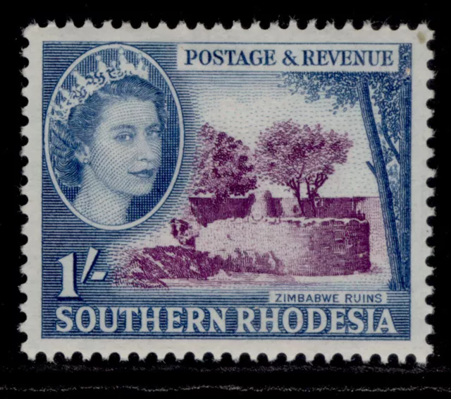 SOUTHERN RHODESIA QEII SG86, 1s reddish violet & light blue, M MINT.