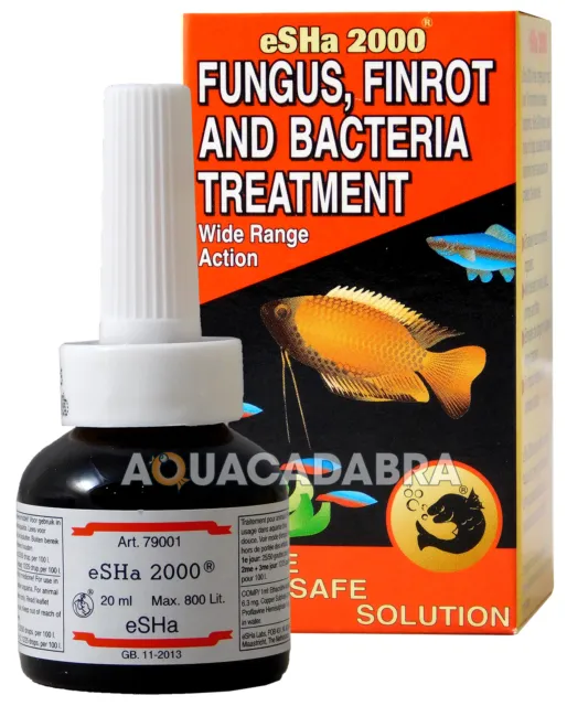 Esha 2000 Fungus Finrot & Bacteria Fish Treatment 20Ml Fish Tank Aquarium