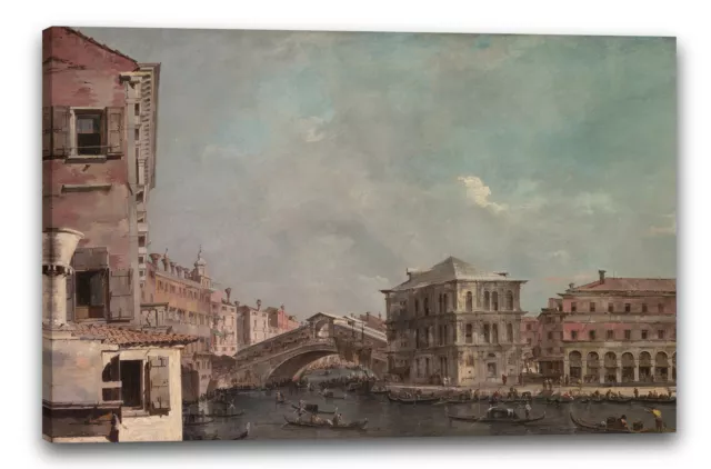 Tela/Cornice Francesco Guardi - Il Canal Grande sopra il Rialto