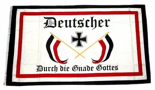 Flagge / Fahne Deutscher durch die Gnade Gottes Hissflagge 90 x 150 cm