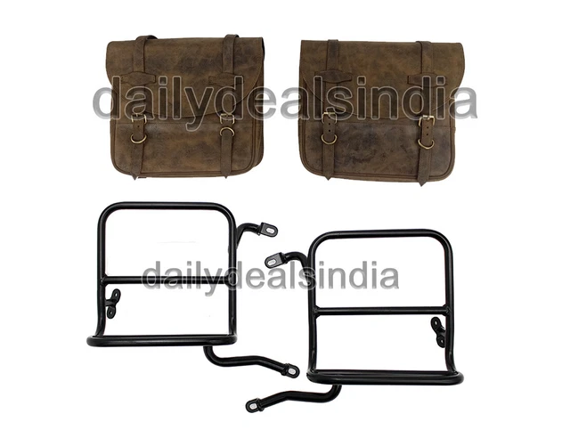 Genuine Leather Tool Roll Bag For Royal Enfield Classic 350/500 – Vintage Indian Logo