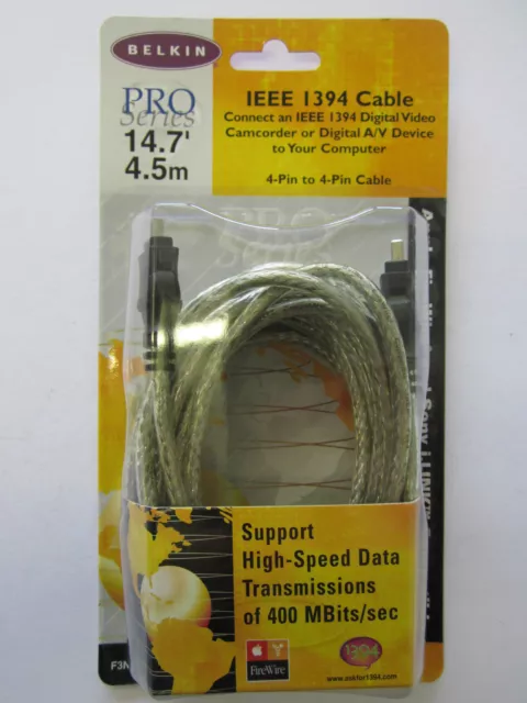 Pro Serie IEEE 4 Pin auf 4 Pin Firewire Datenkabel 4,5 m 1394 P96490