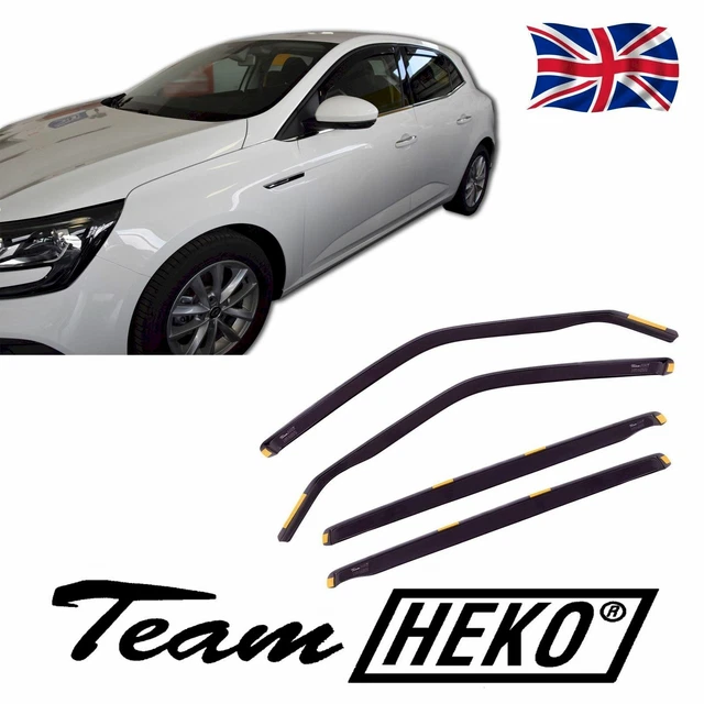 thumbnail image 2 of Tinted Wind Deflectors 4pc For Renault Megane MK4 Hatchback 2016-2020 EdgeVisors 2 of 6