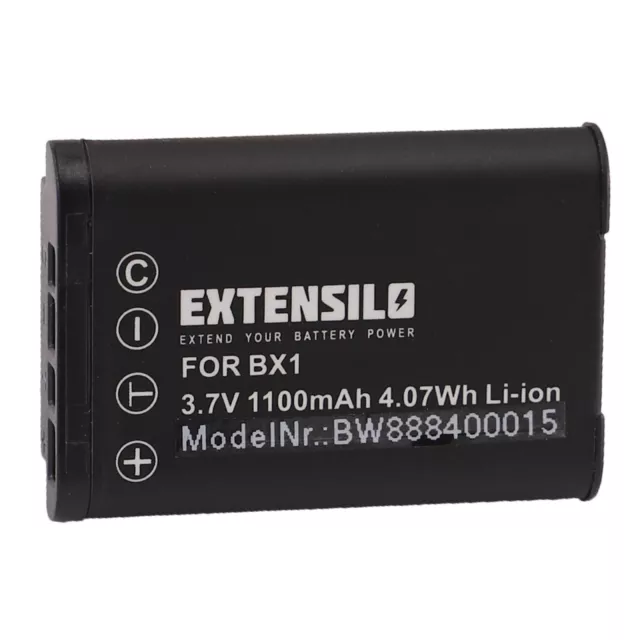 Batterie pour Sony Cybershot DSC-RX100M2, DSC-RX100M3, DSC-RX100M4 1100mAh