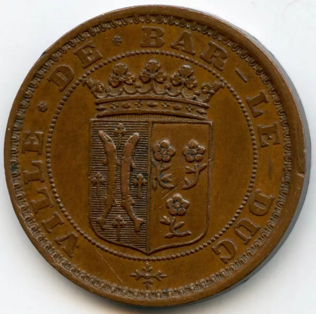 France Bar-Le-Duc Society Of Literature, Sciences & Arts Bronze Jeton 28Mm