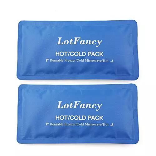 LotFancy 2 Pièces Poche de Gel Glace Compresse Chaud Froid Réutilisable Anti Dou