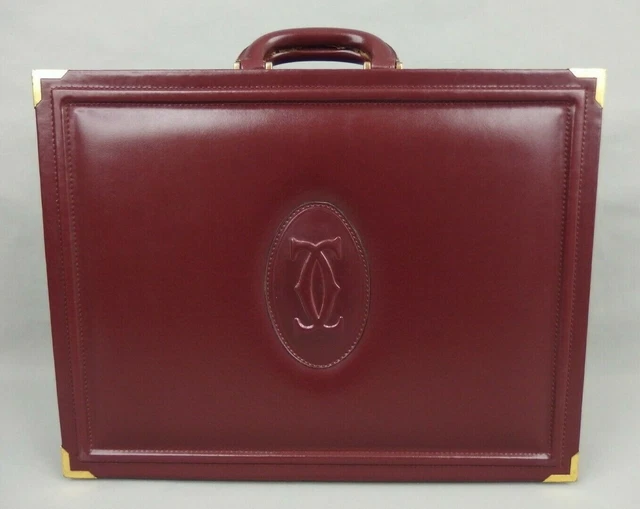 MALLETTE VINTAGE PORTE documents attaché case Cartier en cuir - Main Image