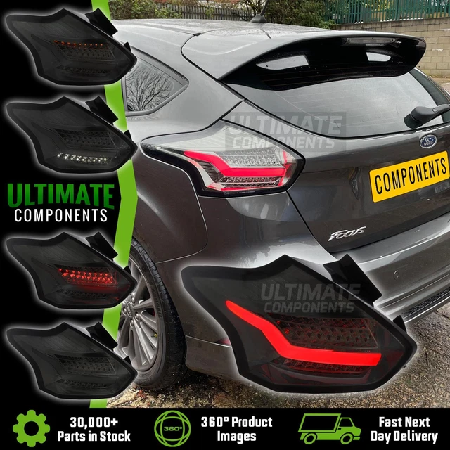 Ultimate Components Ford Focus Mk3 2014-2018 Smoked LED Sequential Tail Lights – Pair, Dynamic Upgrade