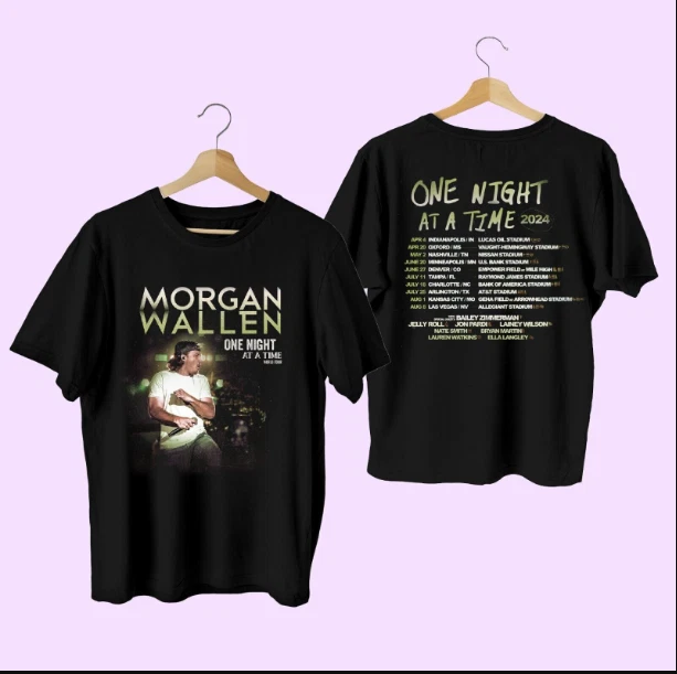 WALLEN ONE Night At A Time 2024 Tour TShirt Cotton Unisex