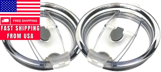 2 Replacement Flip Lids for Stainless Steel Insulated Tumbler Travel Mug, Compat