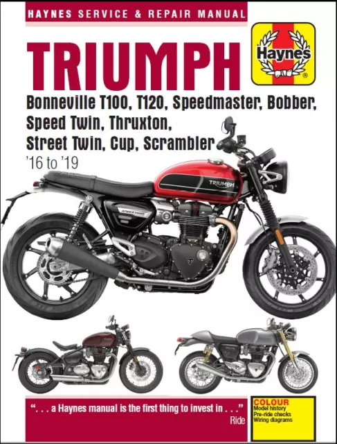 Haynes 6401 Manuale Di Officina Triumph Street Scrambler 900 Abs 2017