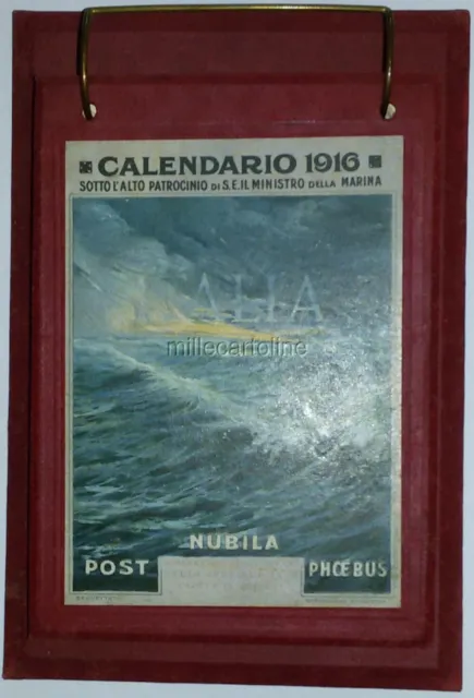 MARINA I GUERRA - CALENDARIO  1916 -Pro orfani gente di mare caduta in guerra