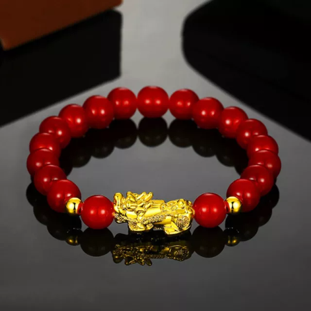Chinese Mythology Animal Bracelet Sand Gold Lucky Bangle For Men Women Jewelry