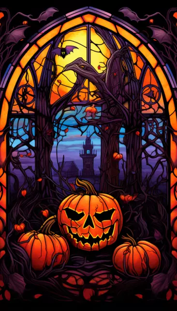 Halloween Party Window Stickers Decoration Evil Pumpkin Window Sticker Decal
