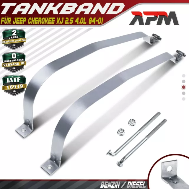 2x Tankbänder Tankband Kraftstofftankbänder für Jeep Cherokee XJ 2.5 4.0L 84-01