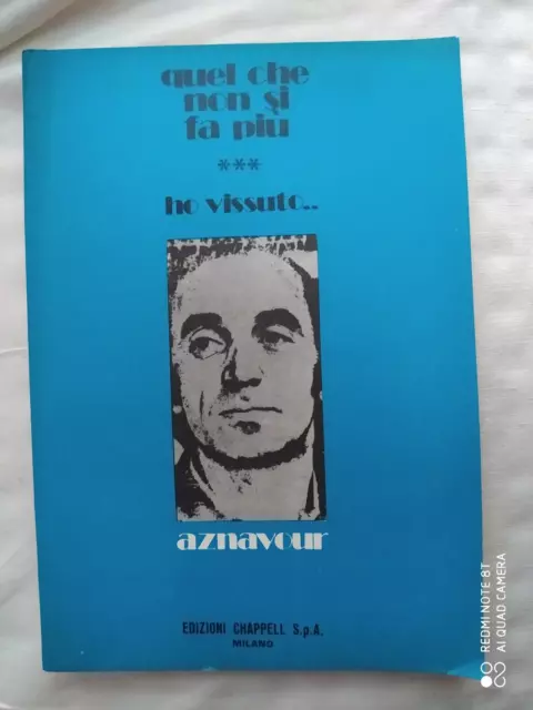 Charles Aznavour "Quel Che Non Si Fa Piu'" - "Ho Vissuto" - 1972 - Ed. Chappell