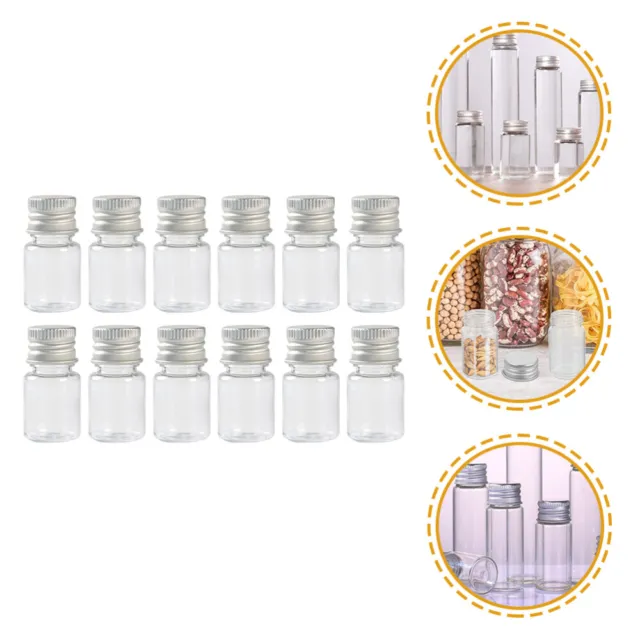12 Pcs Laboratory Medicine Container Chemical Reagent Bottles Mini Sample Seal