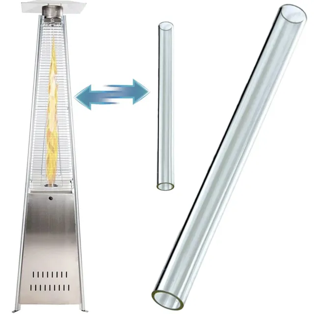 Gas Patio Heater Pyramid Flame 13kW Replacement Spare Glass Tube Only 125 x 10cm