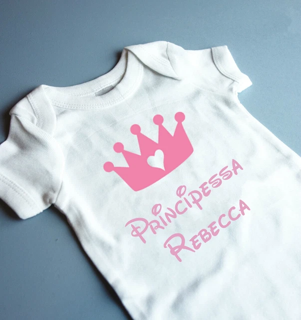 Body Pagliaccetto Neonato Principessa più nome personalizzato
