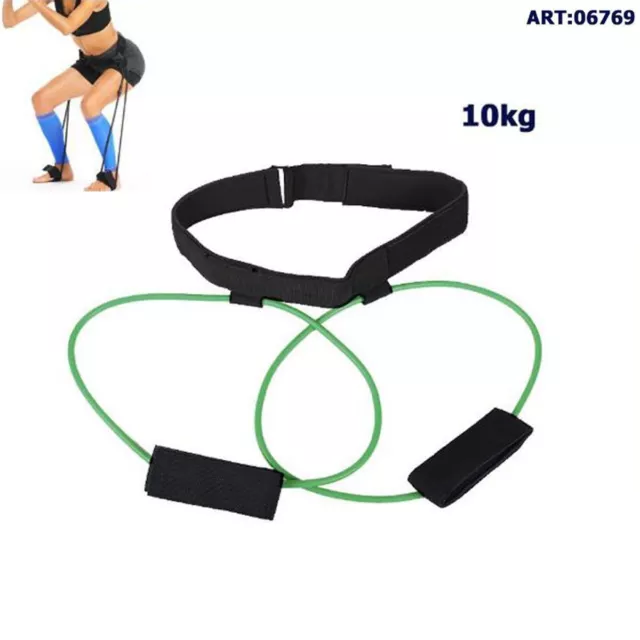 Cuerda Con Cinturon Banda De Resistencia Elástico Fitness Pilates Yoga 10KG