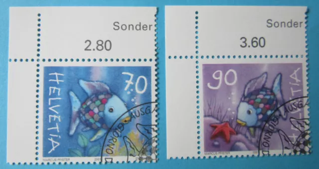 Schweiz 2001 - Regenbogenfisch - Satz mit Ersttagsstempel - Mi.Nr.1767,1768