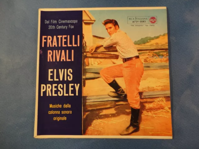 7" Ep Italy Elvis Presley - "Fratelli Rivali" Black Label - 11-1957 - Near Mint!