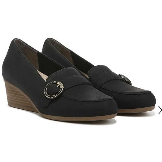 DR. SCHOLL'S Women's Brooke Wedge Loafers black size 9