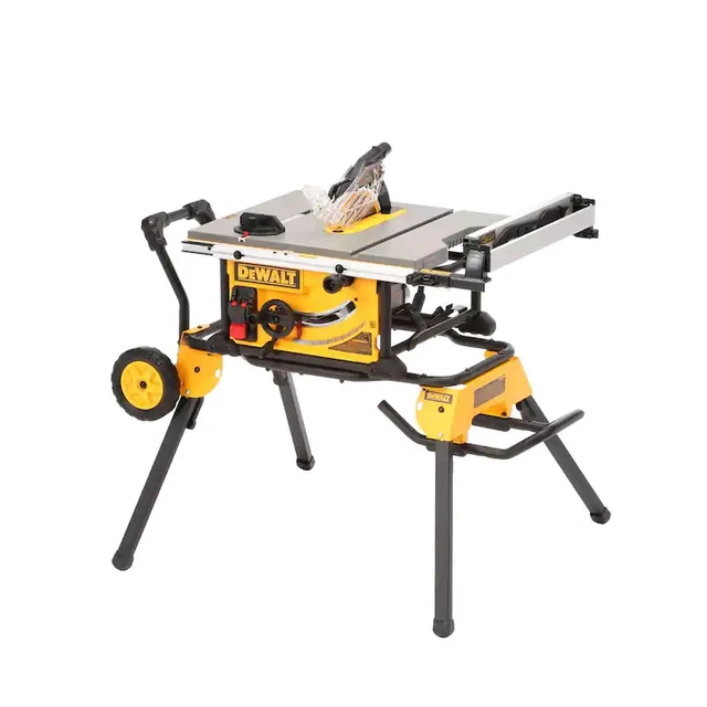 DEWALT 15 Amp Corded 10" Job Site Table Saw with Rolling Stand - DWE7491RS DEWALT 15 Amp Corded 10" Job Site Table Saw with Rolling Stand - DWE7491RS