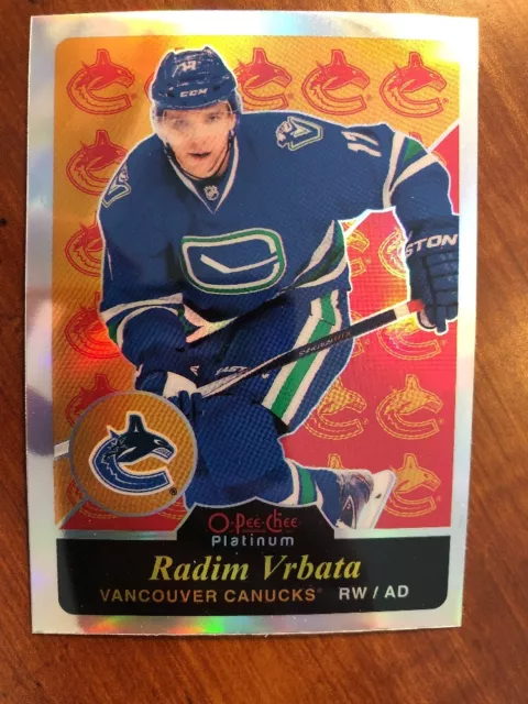 2015-16 UD Opee Chee Platinum Retro Rainbow Parallel #R56 Radim Vrbata