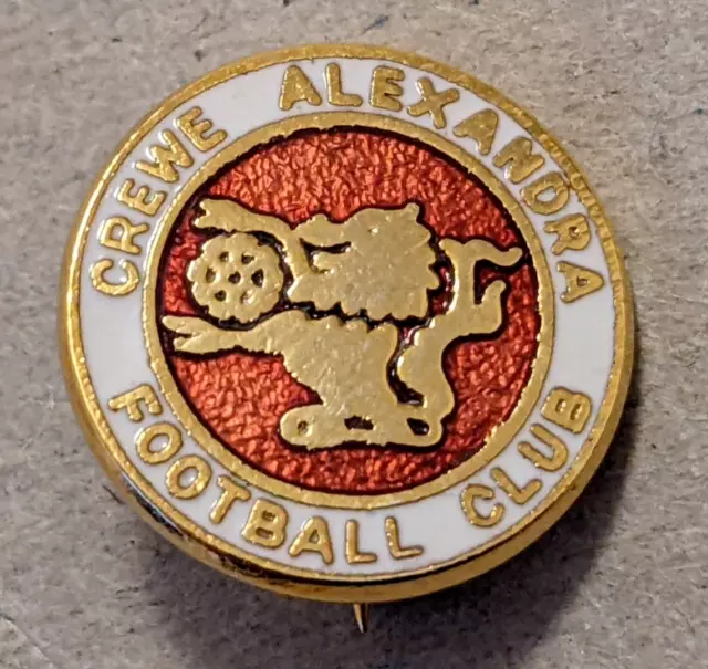 Vintage Crewe Alexandra Football Club Round Enamel Badge