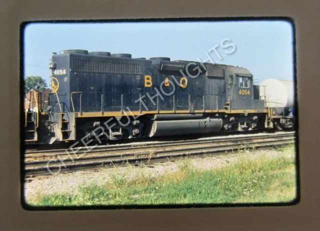 Original '75 Ektachrome Slide B&O Baltimore Ohio 4054 GP40 Garrett    34I63