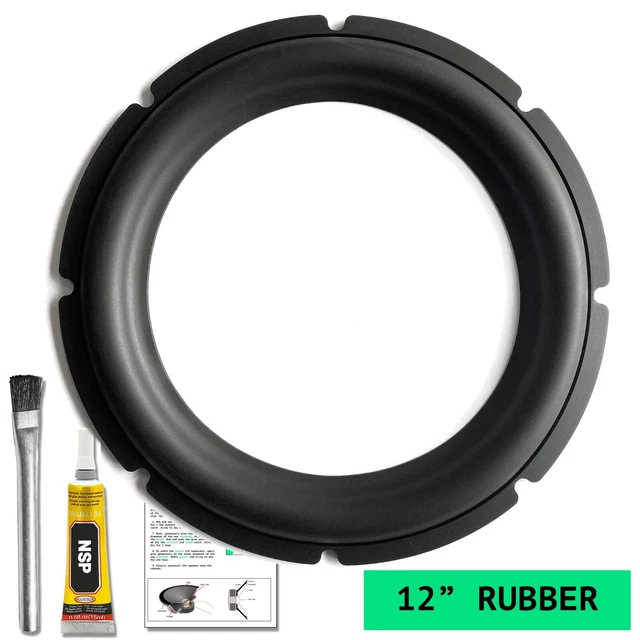 Speaker Repair Kit #RSK-5 - Butyl Rubber Woofer Surrounds For Fixing Torn Speaker Edges