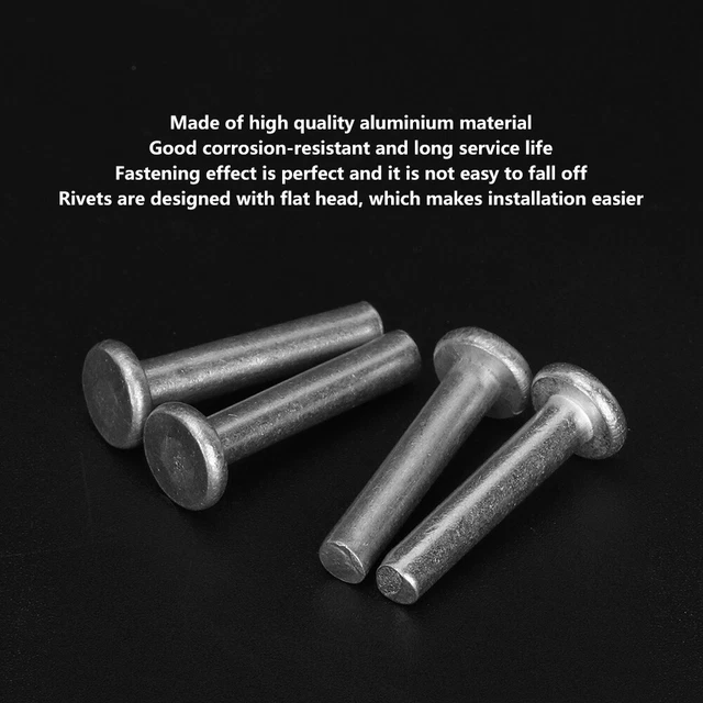 (M4*20) Rivetto solido testa piatta 100 pz/set rivetto in alluminio solido per montaggio