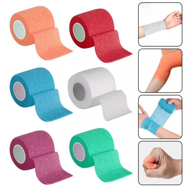 Sport Selbstklebend Elastische Binde Wrap Band Pflege Erste Hilfe Medizin Gaze.