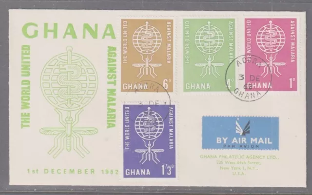 Ghana 1962 Malaria First Day Cover to New York