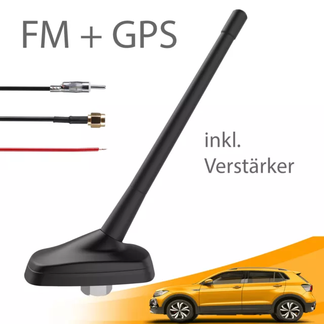 KFZ ANTENNE FM + GPS + GSM Shark FAKRA Stecker passt für Vw Golf 5