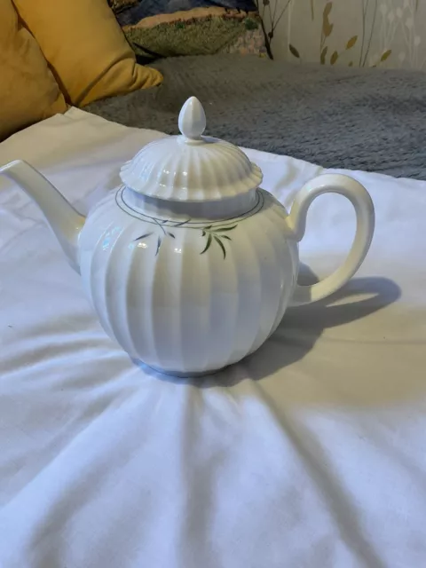 Royal Worcester Green Bamboo Full Size Teapot Mint