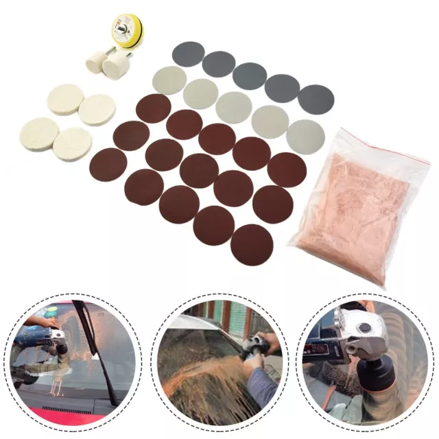 Premium Quality 34Pcs Car Glass Polishing and Scratch Remover Solution