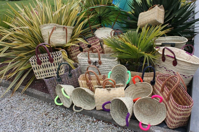 Panier Sac Cabas Couffin - Idéal marchés et courses - FABRICATION A LA MAIN -