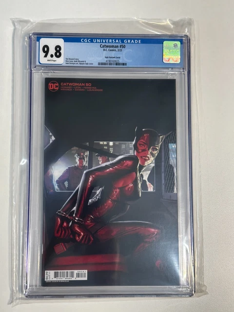 😺Catwoman #50 Comic😺CGC 9.8 MINT😺Sejic Cardstock Variant😺Free Shipping😺