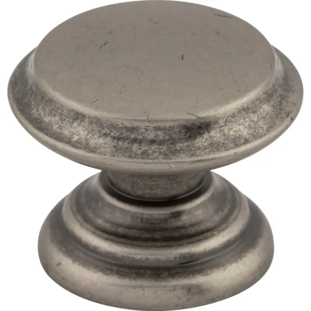 Top Knobs Cabinet  Flat Top Knob 1 3/8 Inch Pewter Antique