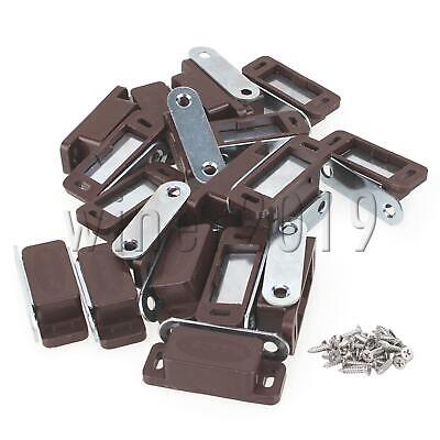 20Pcs Small Size Magnetic Door Latch Catch Brown for Cabinet Wardrobe